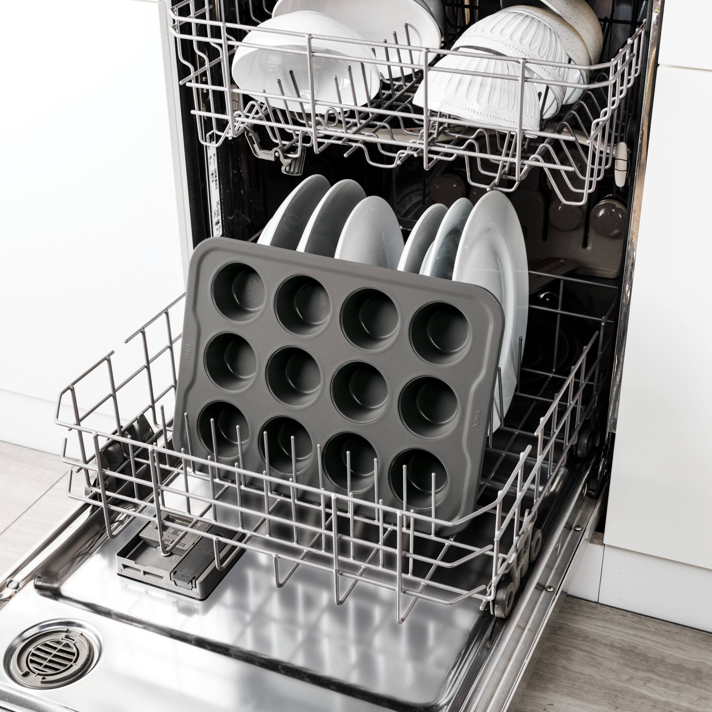 Alt View 3. Ninja - Ninja NeverStick Essential 12-Cup Muffin Pan - Grey.
