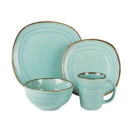 American Atelier - Tallulah 16 Pc Dinnerware Set - Aqua