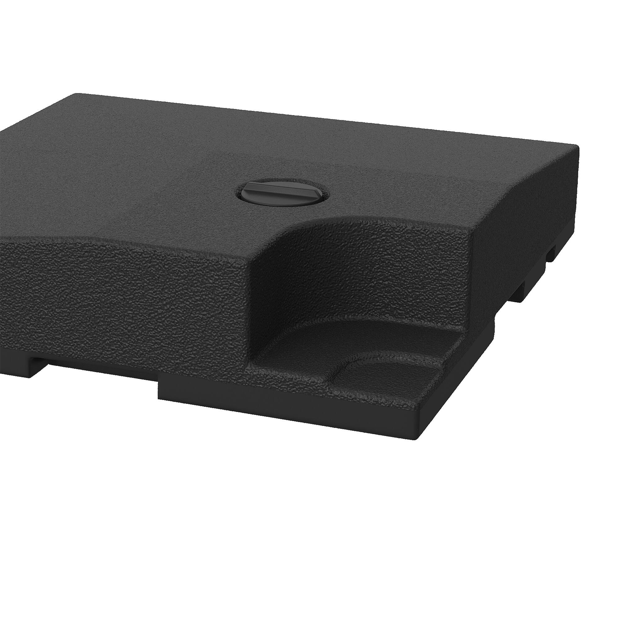 Alt View 7. Outsunny - 4 Pieces Cantilever Patio Umbrella Base, Outdoor Offset Umbrella Weights - Black.