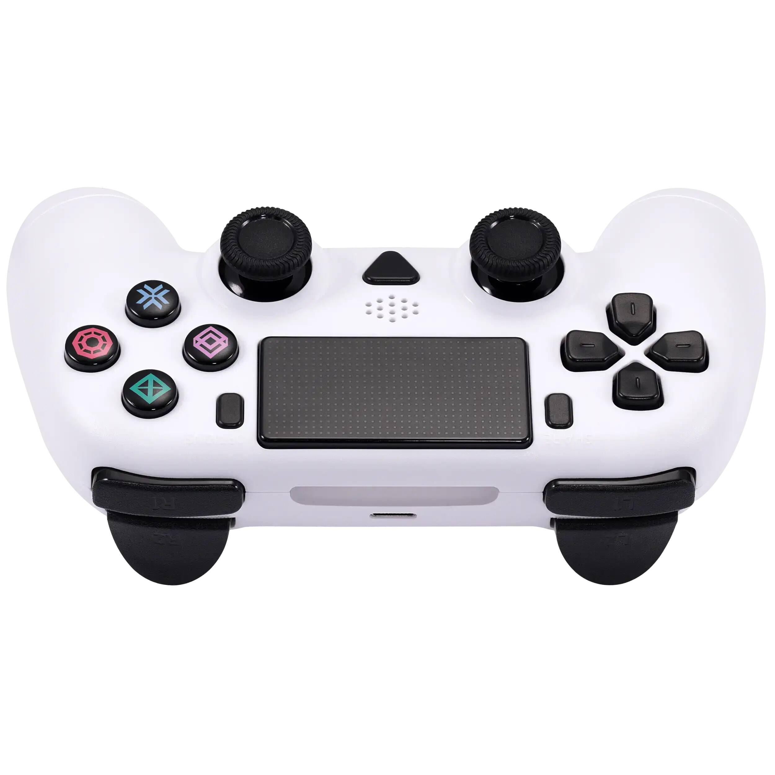 Alt View 3. Dobe - Wireless Bluetooth Controller Compatible For PlayStation 4 PS4 - White (DOBE) - White.