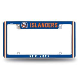 Rico Industries - New York Islanders Chrome Metal License Plate Frame with Full Frame Team Color Graphics - Multi