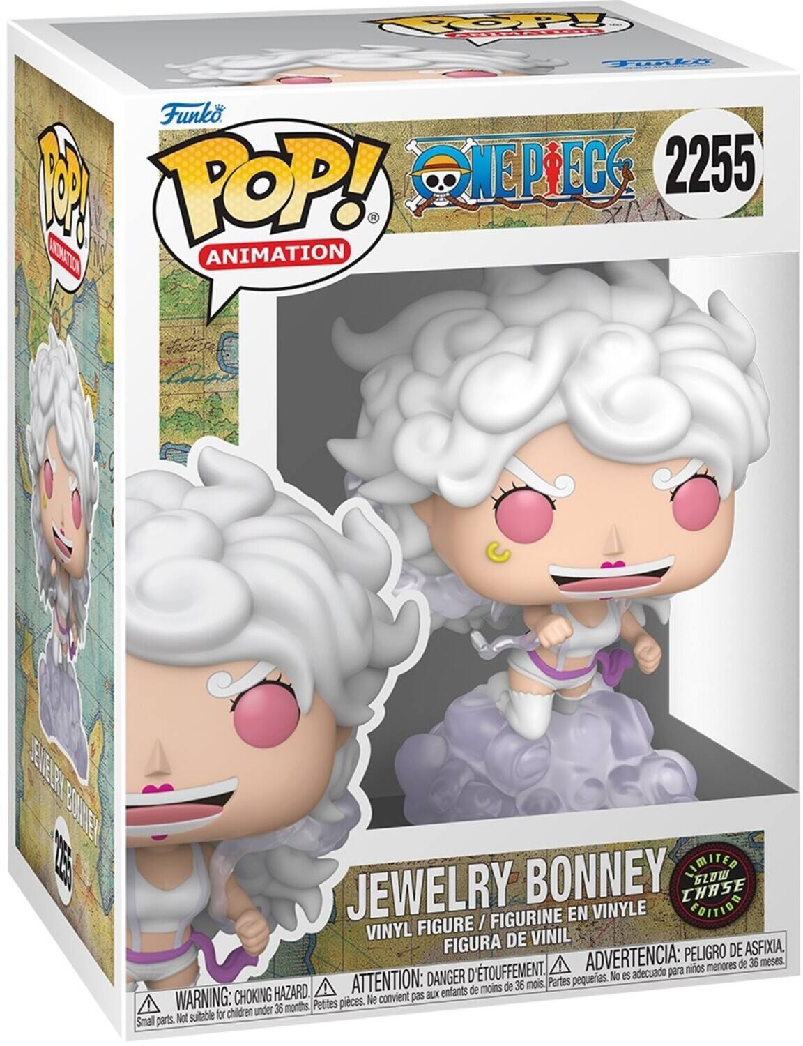 POOPy OOL Tl  
Funko POP!  
ONE PIECE  
2255  
ANIMATION  
JEWELRY BONNEY  
LIMITED EDITION  
VINYL FIGURE / FIGURINE EN VINYLE / FIGURA DE VINIL  
WARNING: CHOKING HAZARD. Small parts. Not suitable for children under 36 months.  
ADVERTENCIA: PEORIGRO DE ASFIXIA. Partes pequeñas. No es adecuado para niños menores de 36 meses.  
ATTENTION: DANGER D'ÉTOUFFEMENT. Petites pièces. Ne convient pas aux enfants de moins de 36 mois.