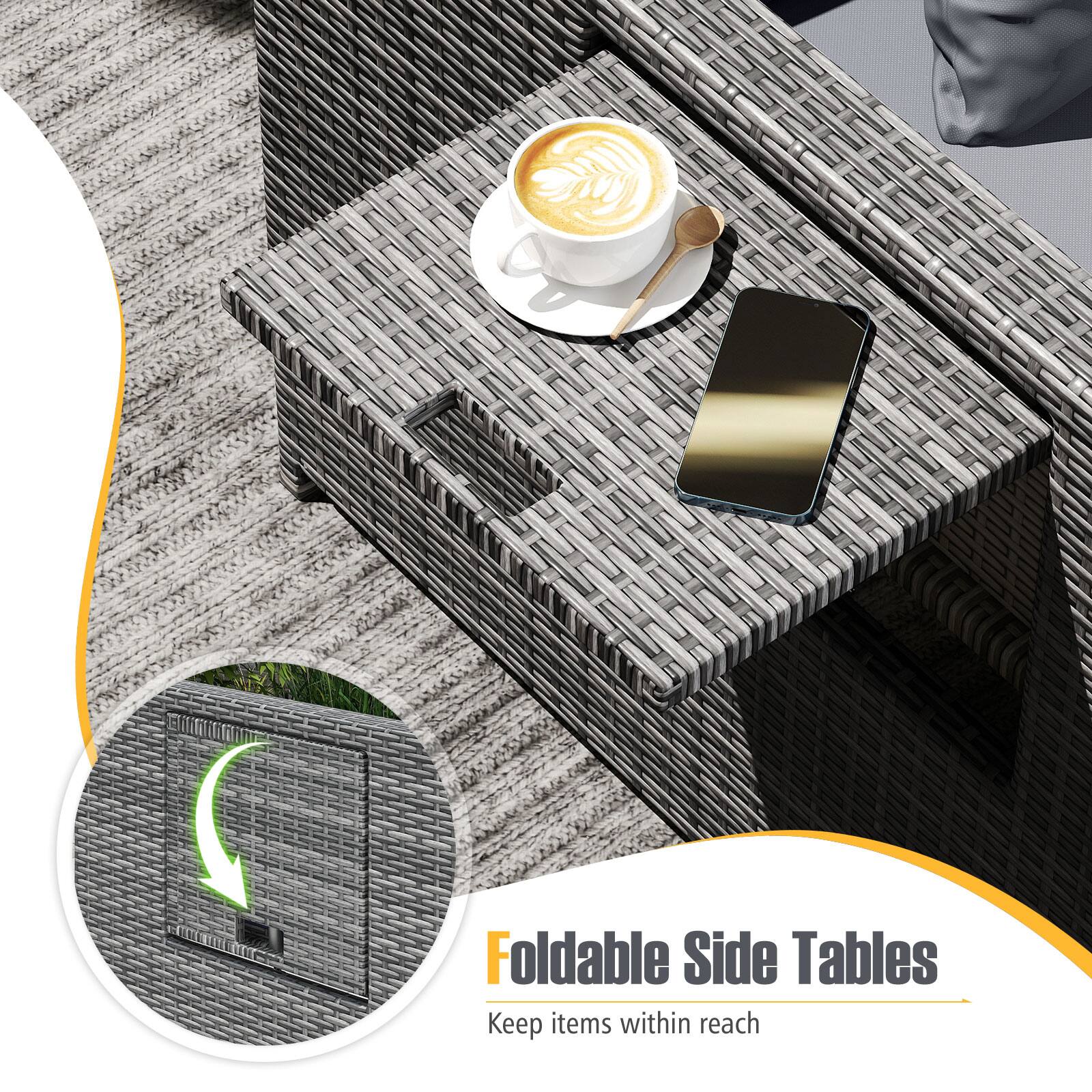 Foldable Side Tables  
Keep items within reach