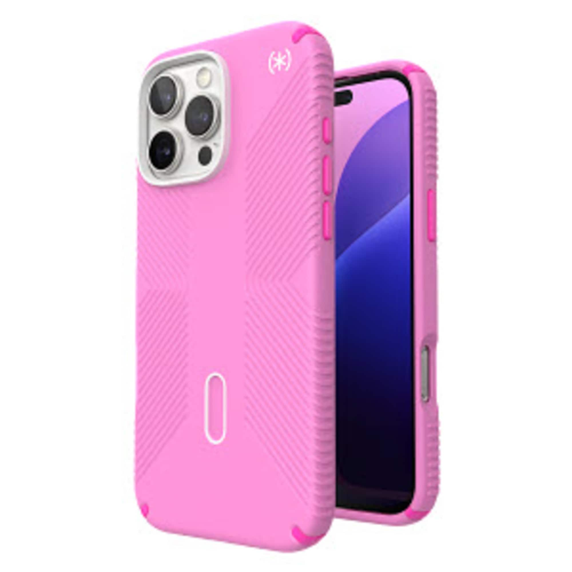 Alt View 2. Speck - Presidio Perfect Clear ClickLock Case with MagSafe for Apple iPhone 16 Pro Max - True Pink.