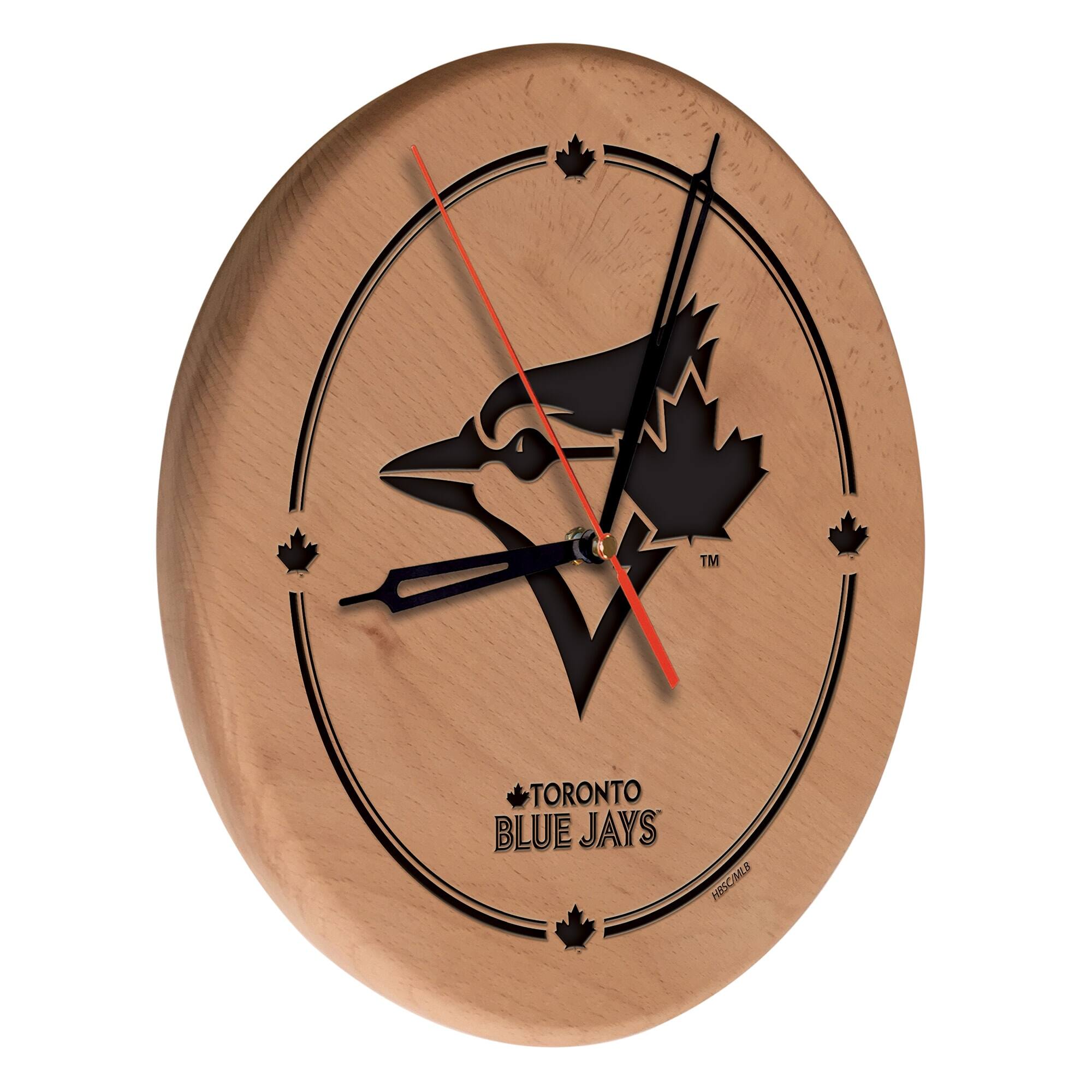Holland Bar Stool Co. - Toronto Blue Jays 13" Engraved Solid Wood Clock - Multicolor