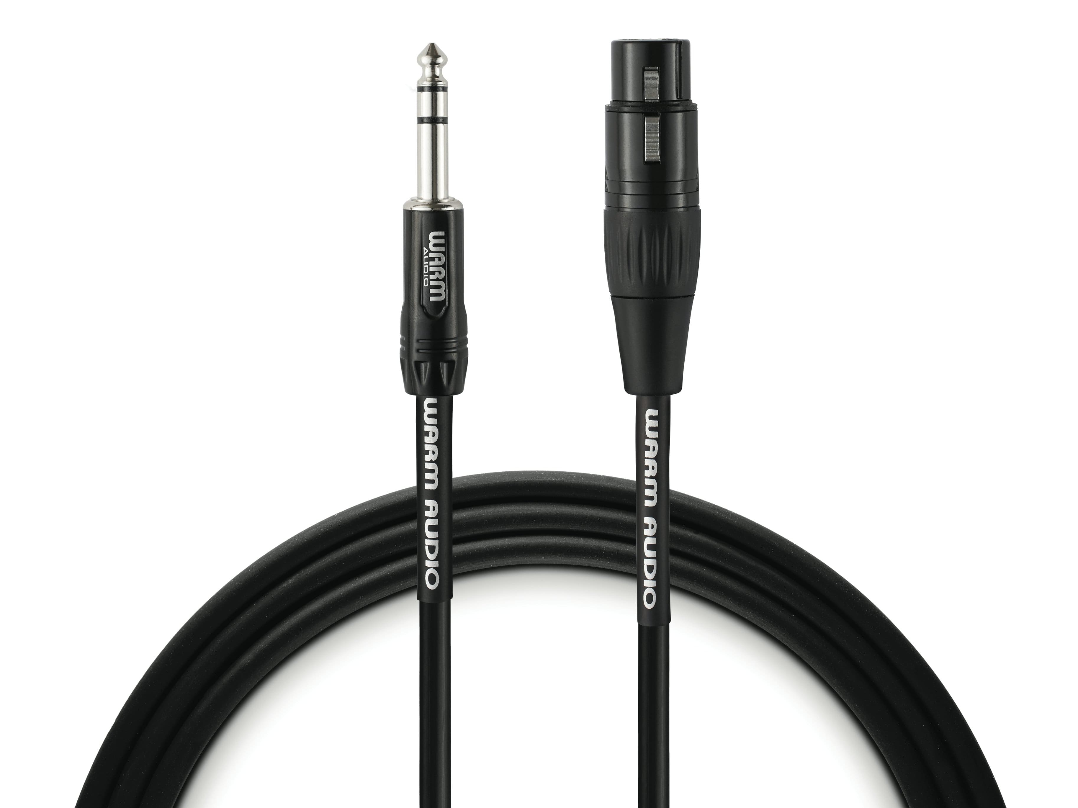 Warm Audio - 3 FT Pro Series Studio and Live XLR Female to TRS Male, with Silver Connectors, for Balanced Line-Level Connections