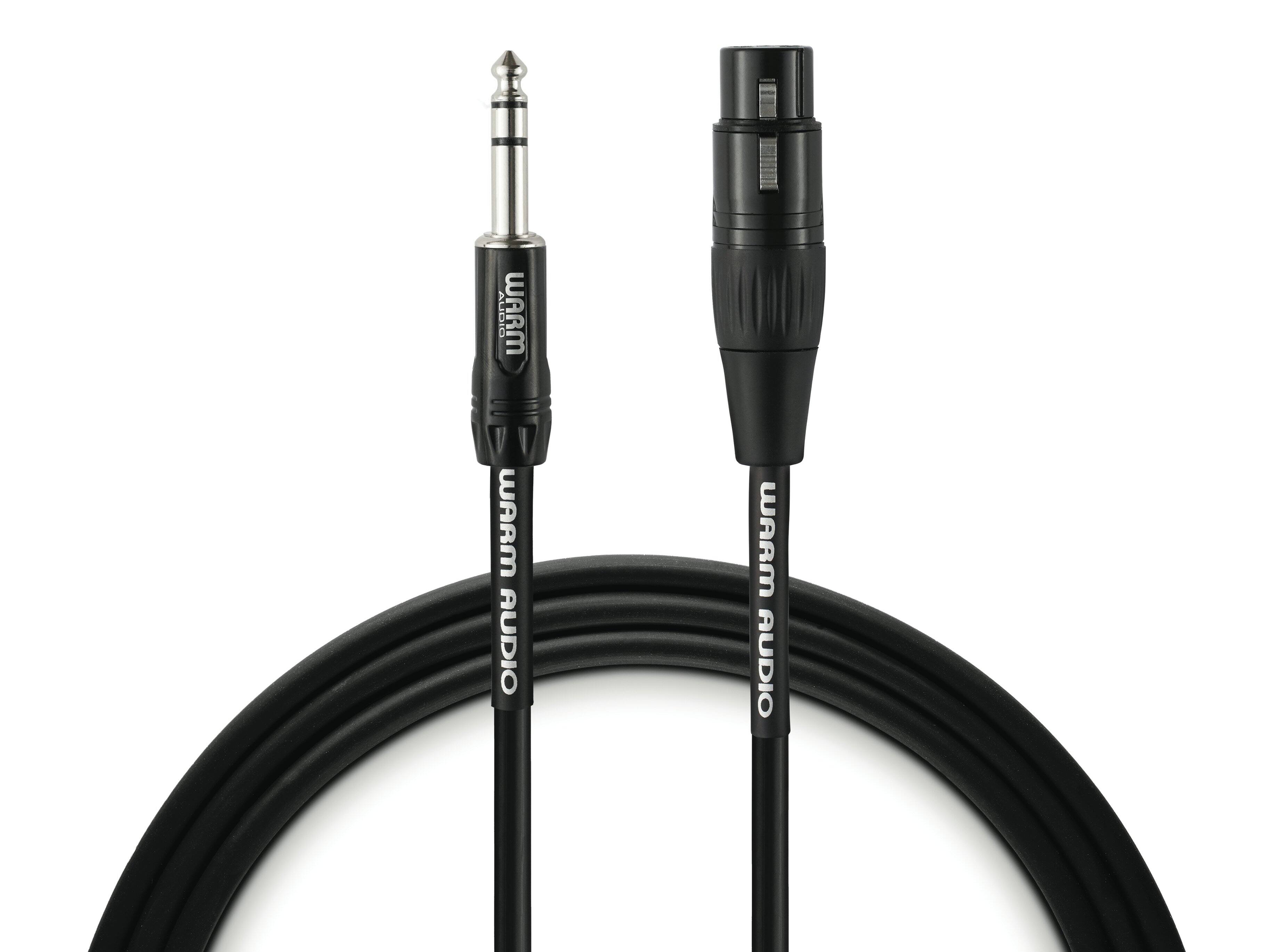 Warm Audio - Pro Series Studio and Live XLR Female to TRS Male, with Silver Connectors, for Balanced Line-Level Connections