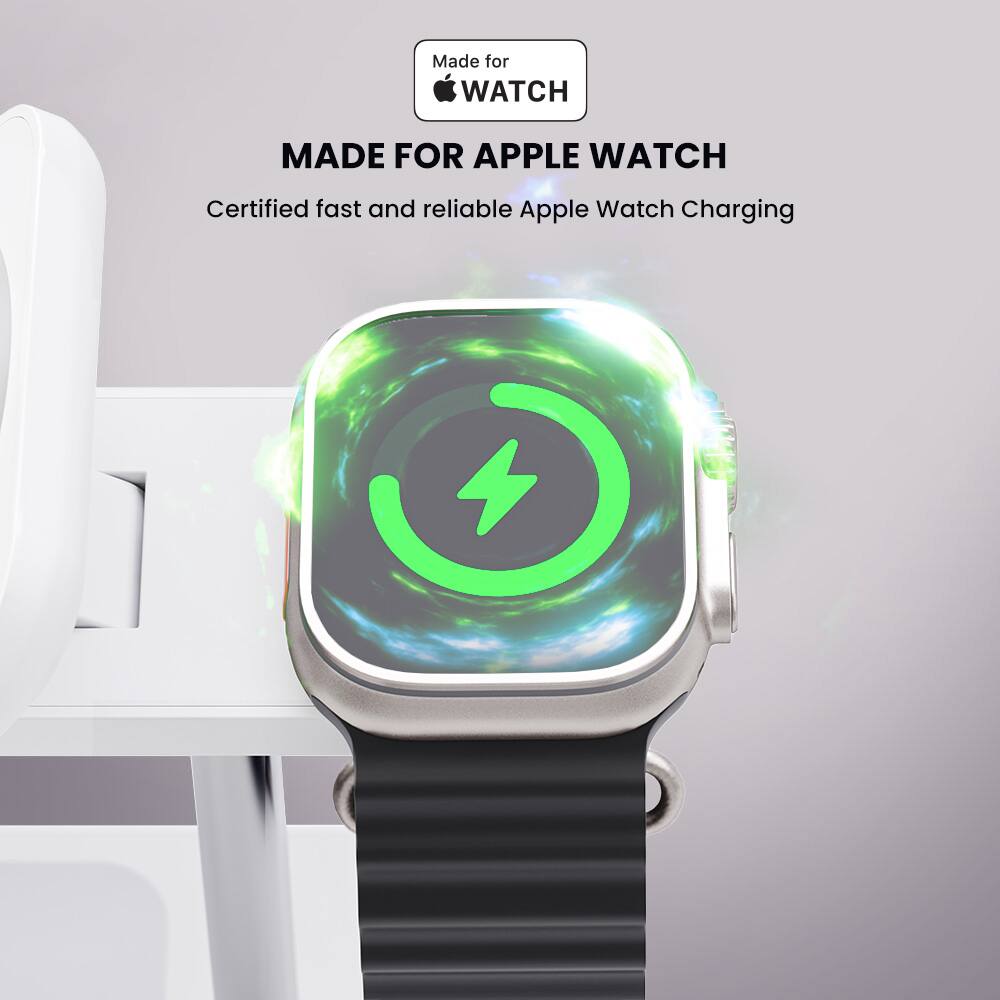 Alt View 12. JOURNEY - TRIO ULTRA 3-in-1 Fast Wireless Charging Station - White.