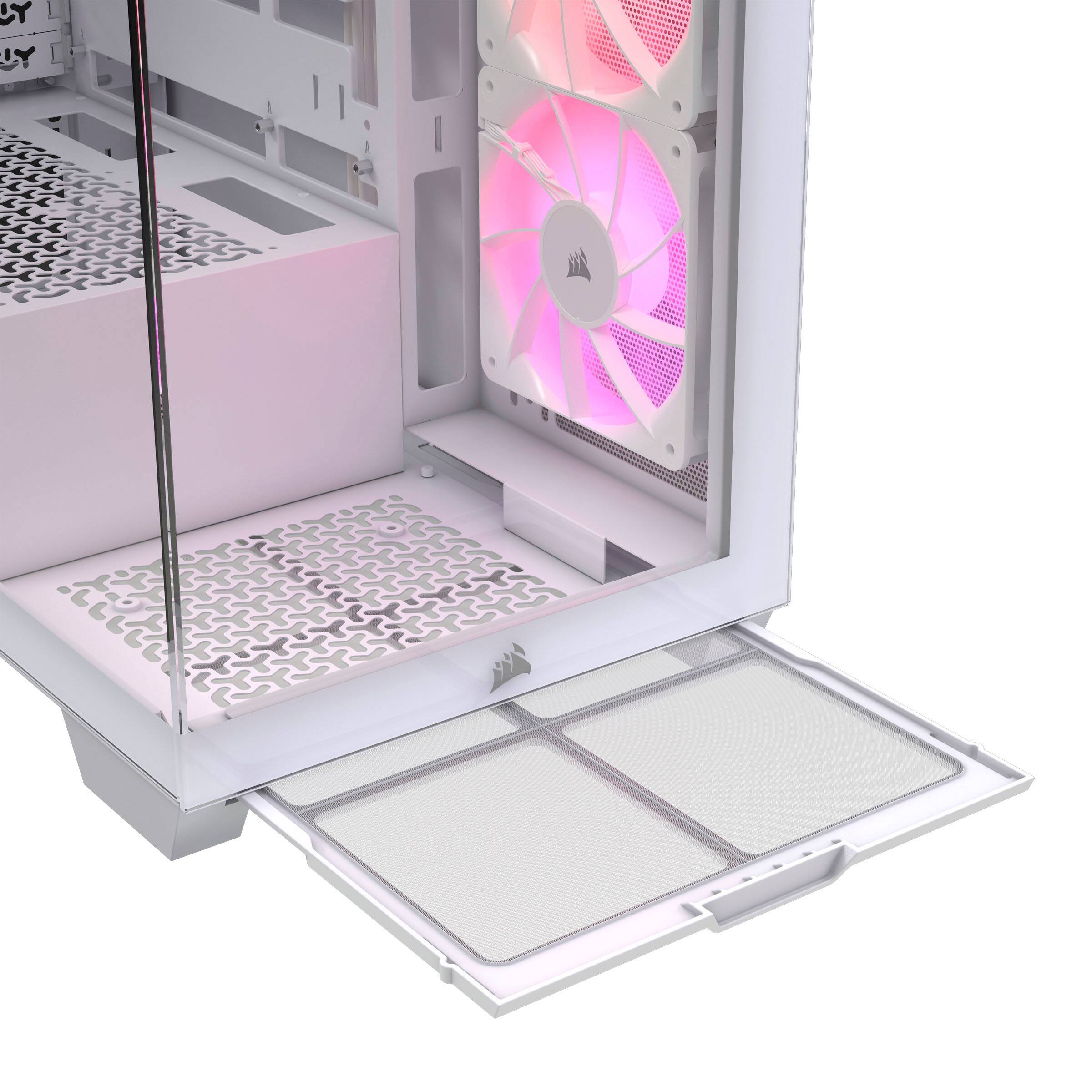 Alt View 24. CORSAIR - 3500X ARGB ATX Mid-Tower PC Case - White.