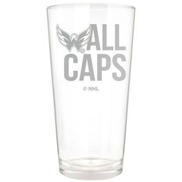 Great American Products - Washington Capitals Etched 16oz. Rally Cry Pint Glass - Multicolor