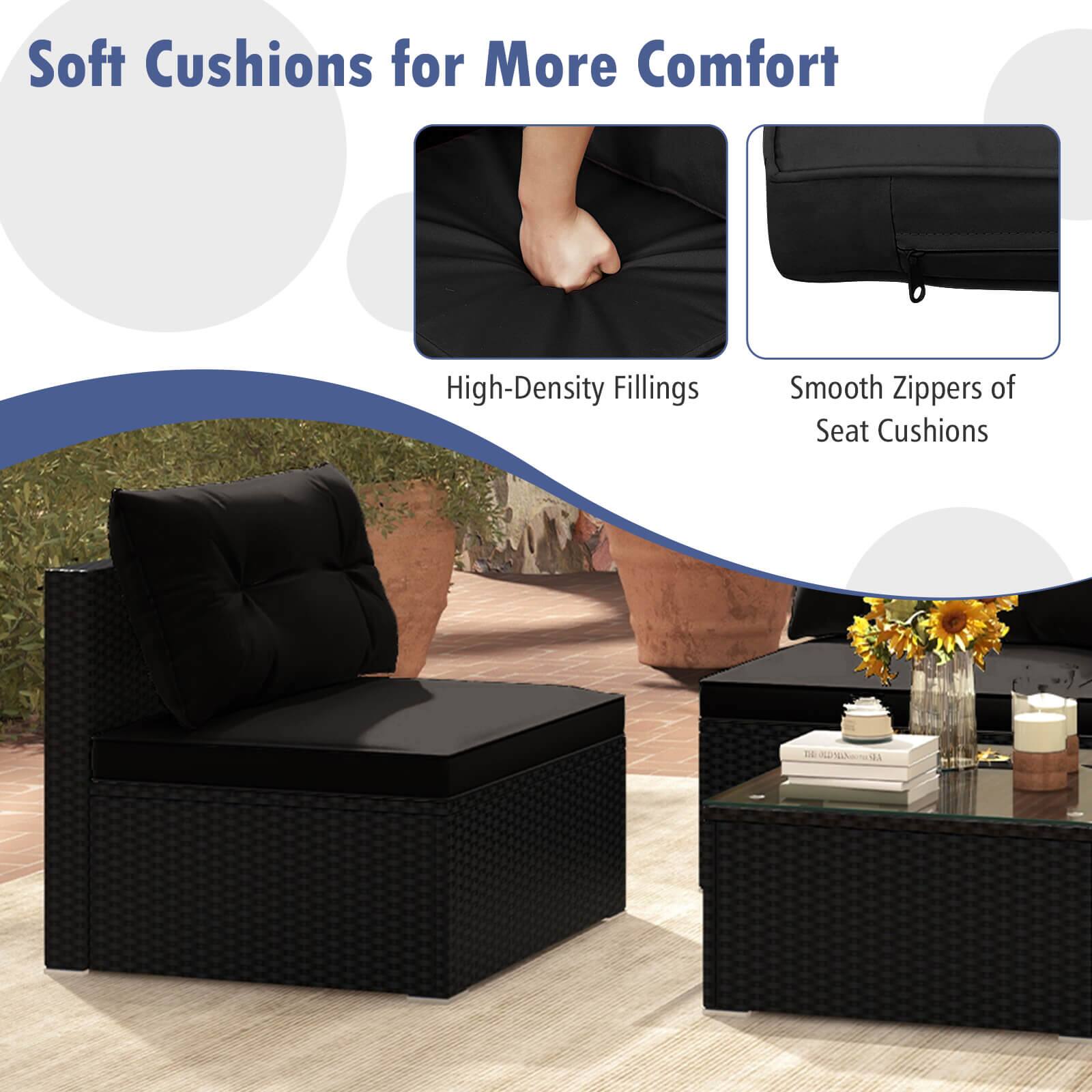 Soft Cushions for More Comfort, High-Density Fillings, Smooth Zippers of Seat Cushions