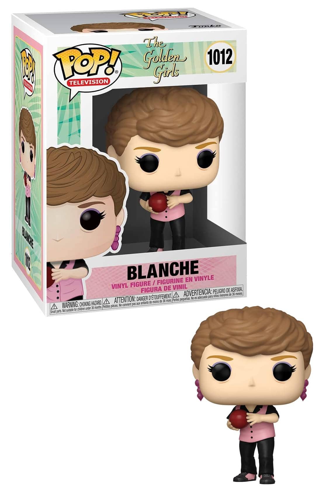 The Golden Girls Funko POP Vinyl Figure | Blanche (Bowling Uniform) - Pink