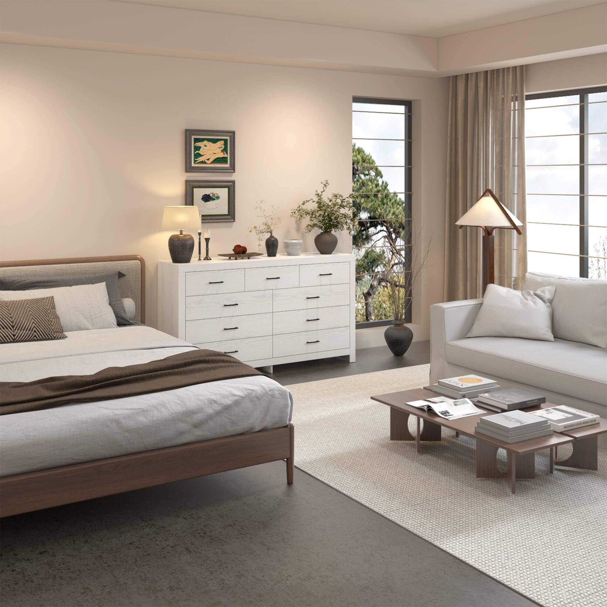 Famapy Horizontal Dresser Minimalist Modern Drawer Cabinet