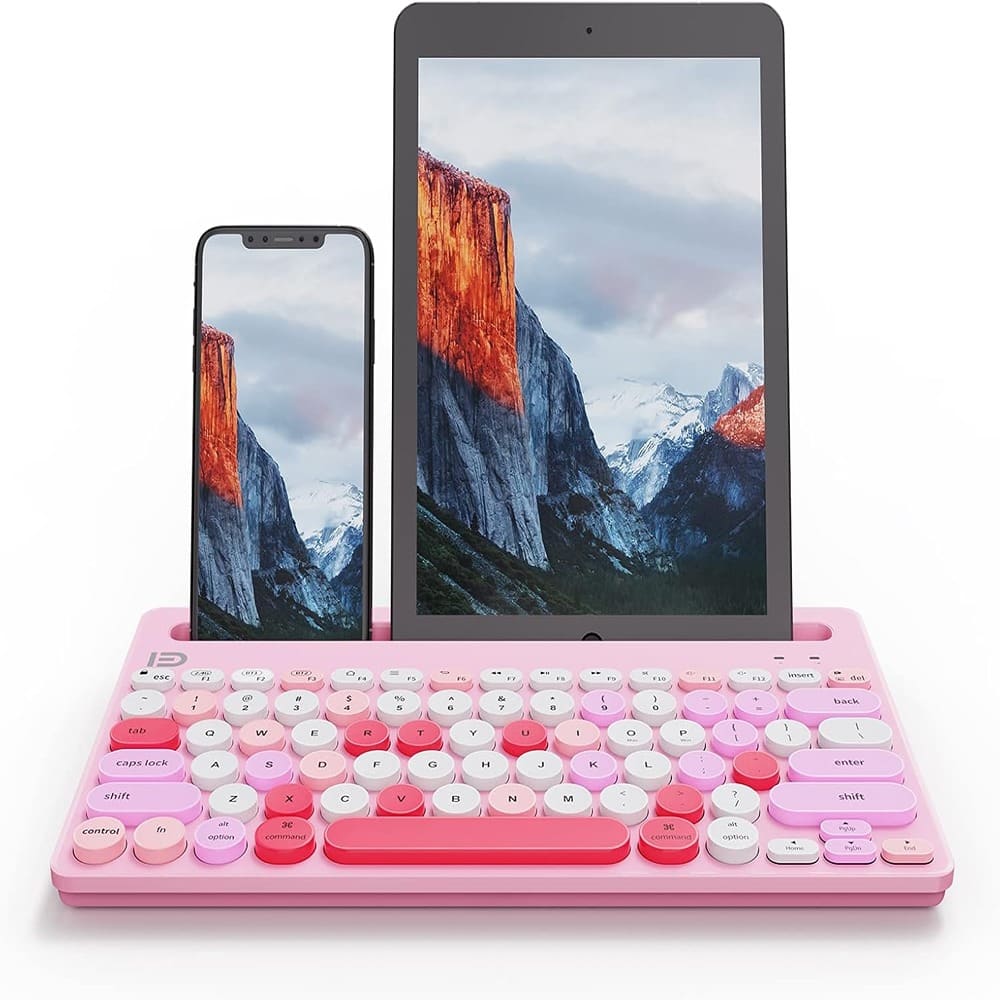 RTMB - Multi-Device Wireless Keyboard, Bluetooth & 2.4G, Dual Mode - Pink