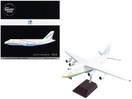 GeminiJets - Antonov 124-100M Commercial Aircraft Antonov Airlines Stripes Gemini 200 Series 1/200 - White with Blue and Yellow