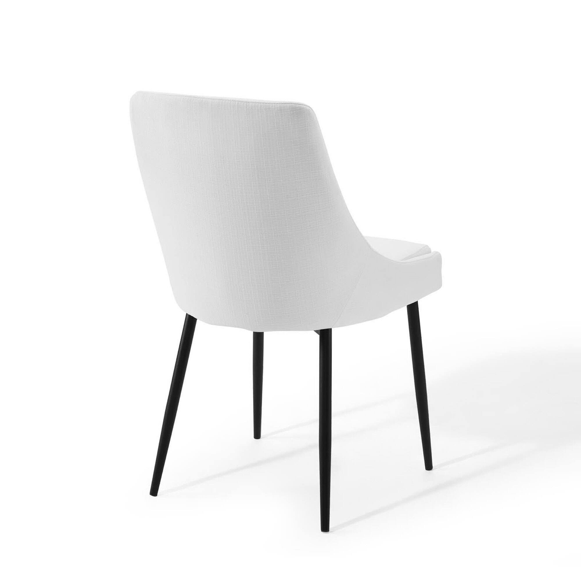 Alt View 4. Modway - Viscount Upholstered Fabric Dining Chairs Set of 2 by Modway - Black White.