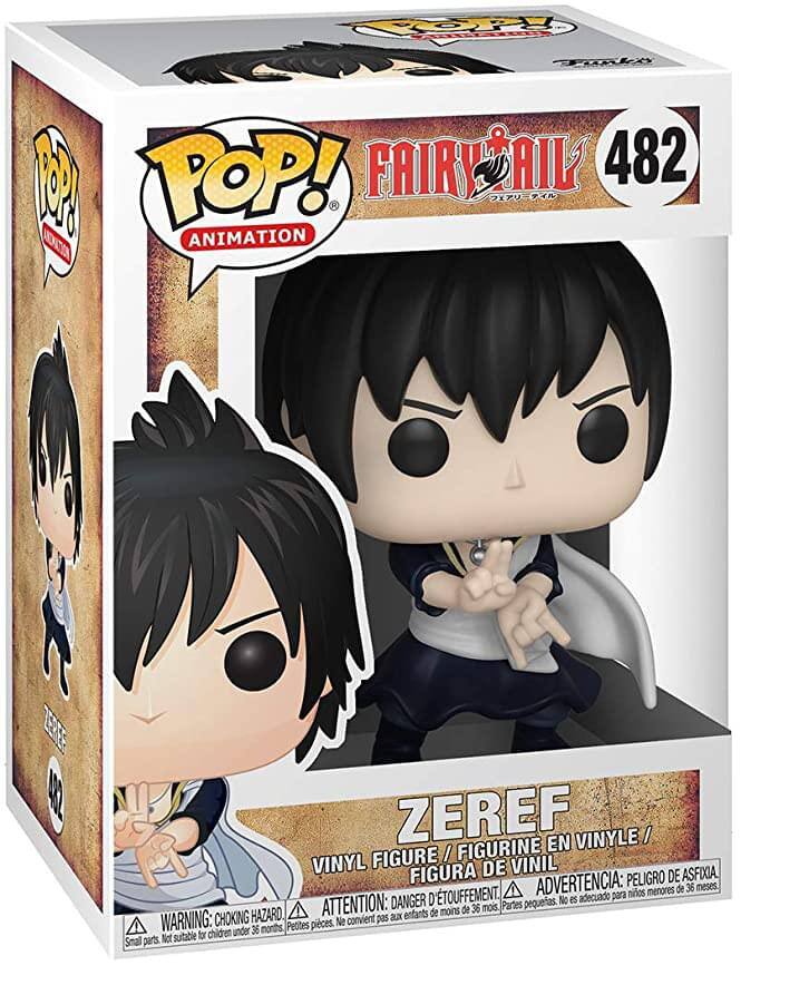 COP TIAA 1 POP! FAIRY TAIL 482  
2 KDCA ANIMATION 11 ZEREF EN VINYLE / FIGURE / FIGURINE VINYL FIGURA DE VINIL  
ASFIXIA ADVERTENCIA: PELIGRO DE ASFIXIA. ADECUADO PARA NIÑOS MAYORES DE 36 MESES.  
ATTENTION: DANGER D'ETOUFFEMENT. CONVIENT PAS AUX ENFANTS DE MOINS DE 36 MOIS.  
WARNING: CHOKING HAZARD. NOT SUITABLE FOR CHILDREN UNDER 36 MONTHS.
