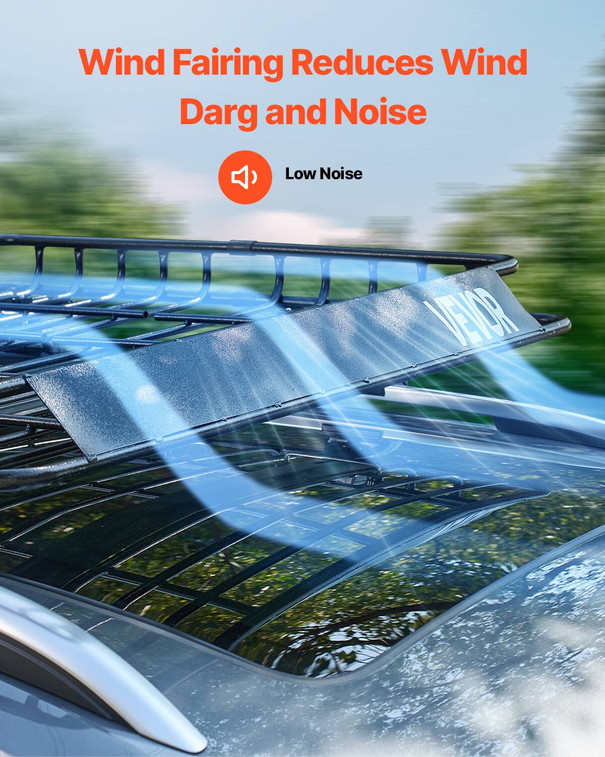 Wind Fairing Reduces Wind Darg and Noise, Low Noise, VEVOR