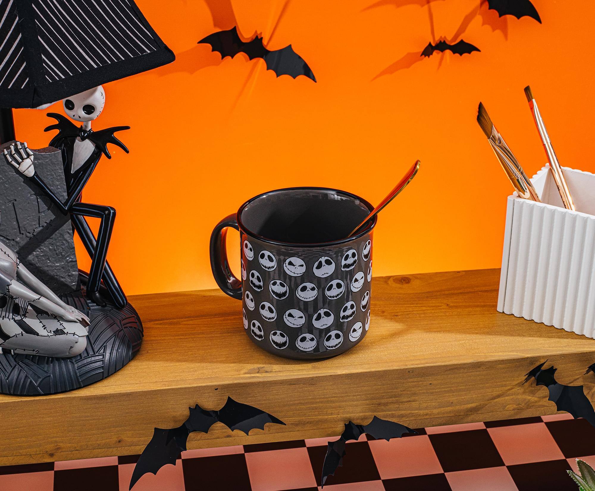 Alt View 2. Disney - Disney The Nightmare Before Christmas Jack Skellington Expressions Camper Mug - Black.