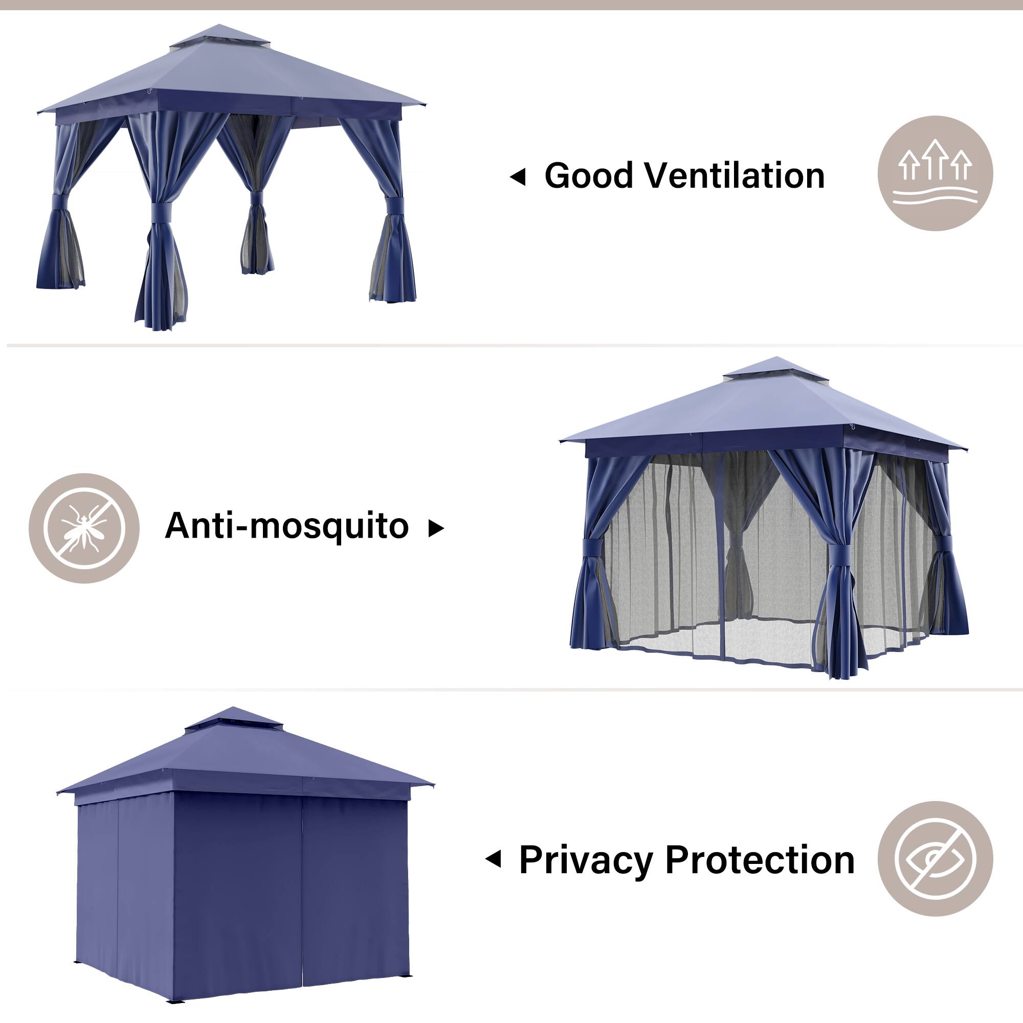- Good Ventilation
- Anti-mosquito
- Privacy Protection