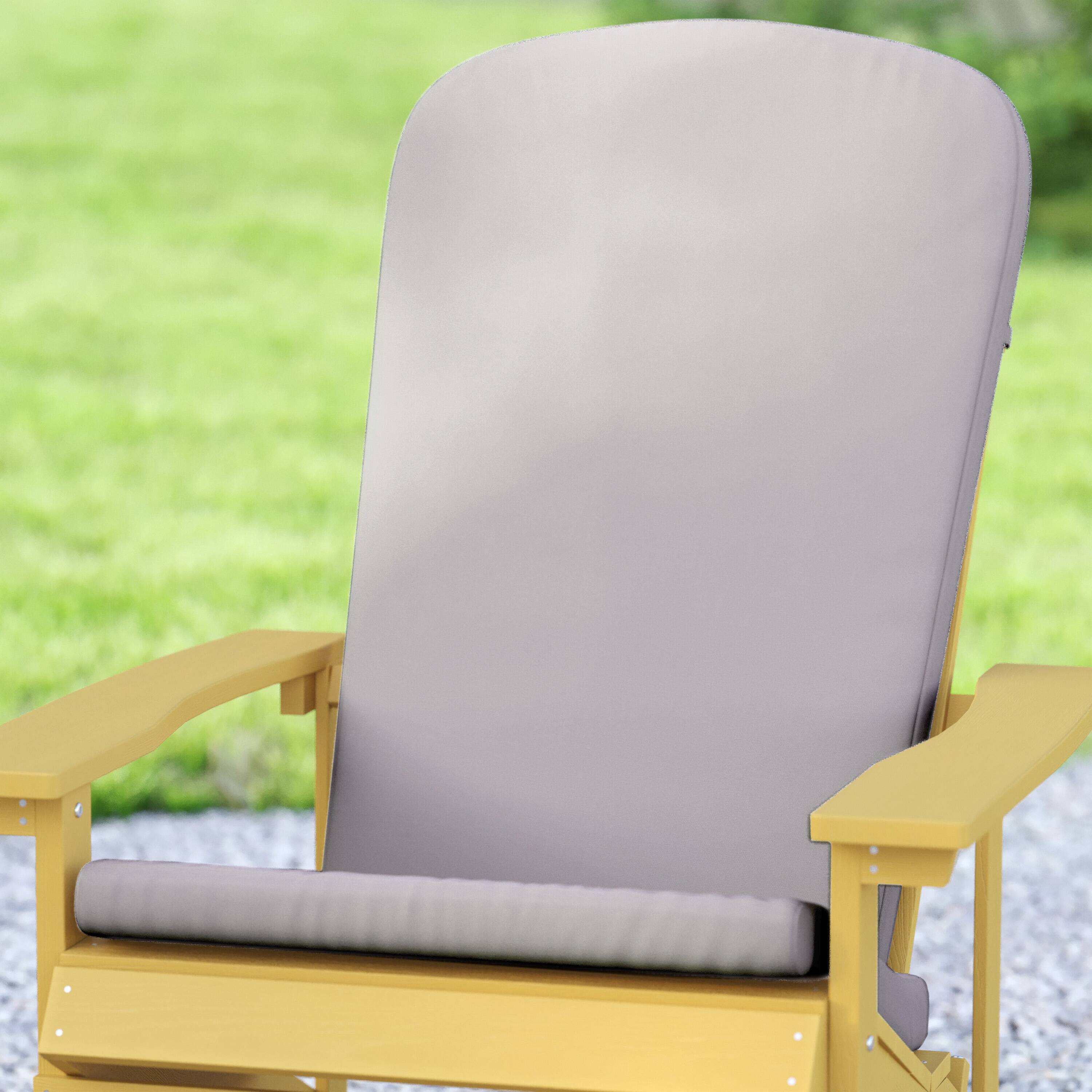 Alt View 5. Emma + Oliver - Hammond All-Weather Indoor and Outdoor Cushions for Adirondack Chairs and High Back Patio Chairs - Cream.