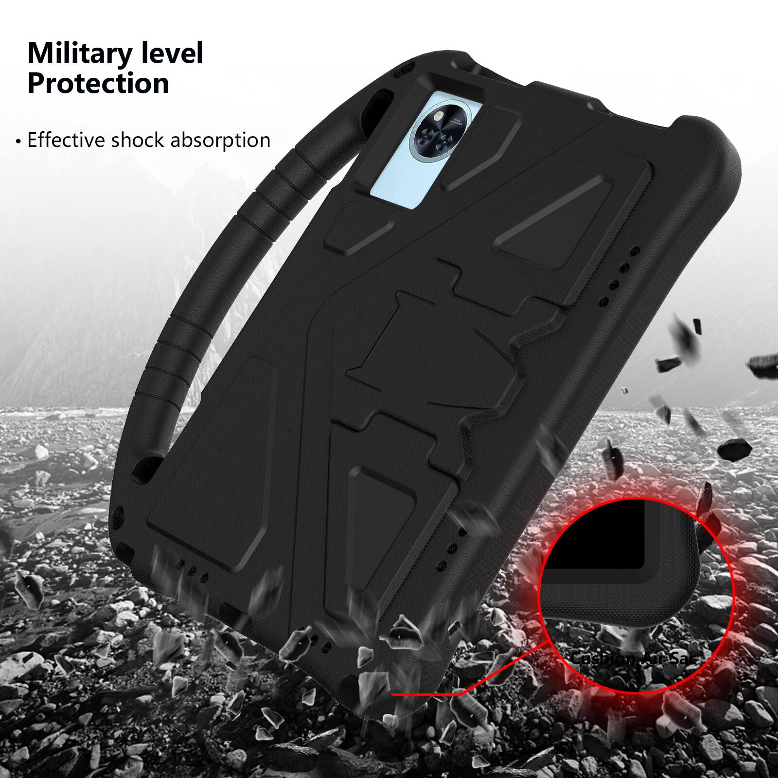 Military level Protection  
Effective shock absorption