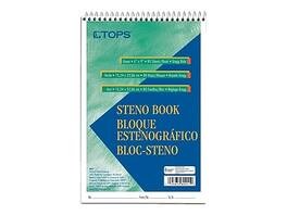 TOPS - Steno Pad, 6" x 9", Gregg, 80 Sheets/Pad (TOP8021) - Green Tint