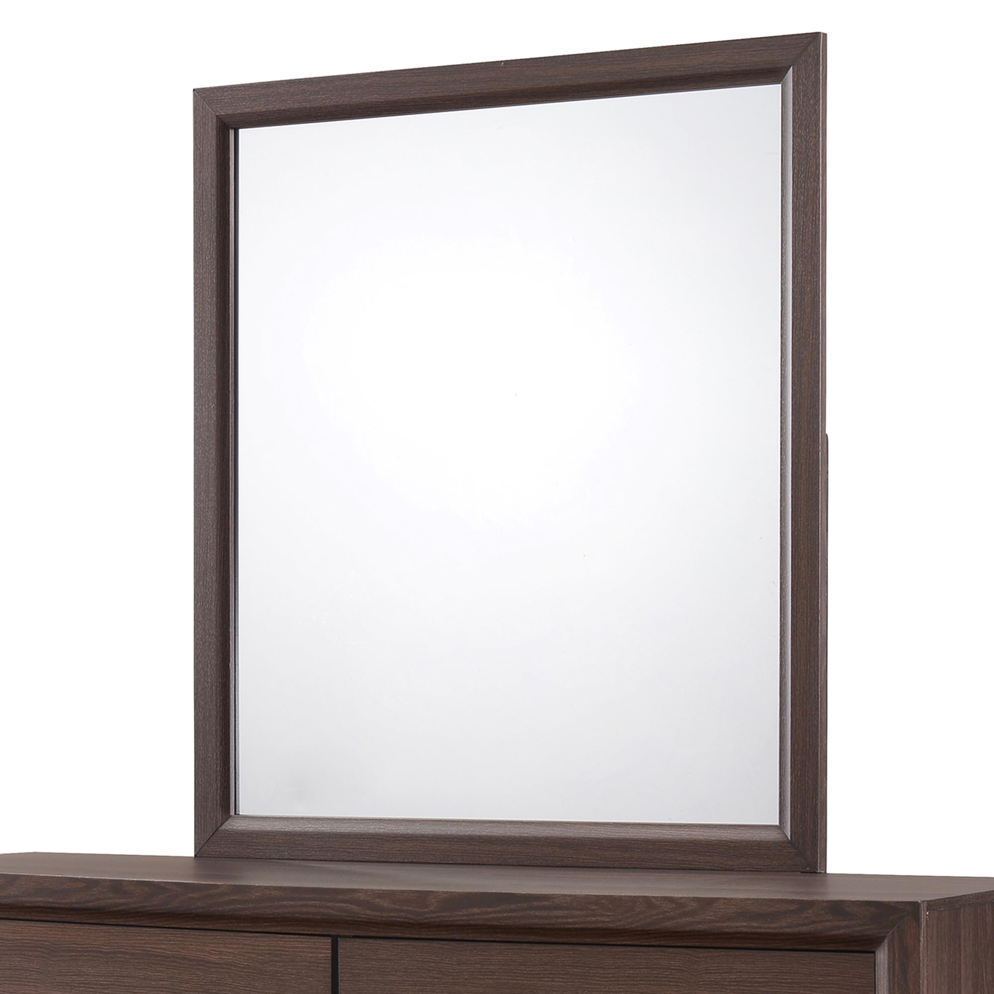 Kings Brand Furniture - Athens Wood Dresser & Mirror, /Black - Brown