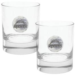 Wendell August Forge - Los Angeles Chargers Two-Piece 11oz. Rocks Glass Set - Multicolor