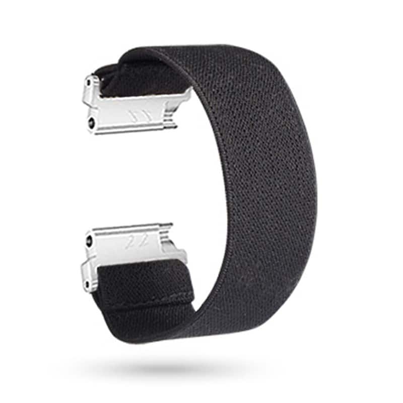 StrapsCo - Stretch Band Nylon Watch Strap For Fitbit Versa & Versa 2 - Black