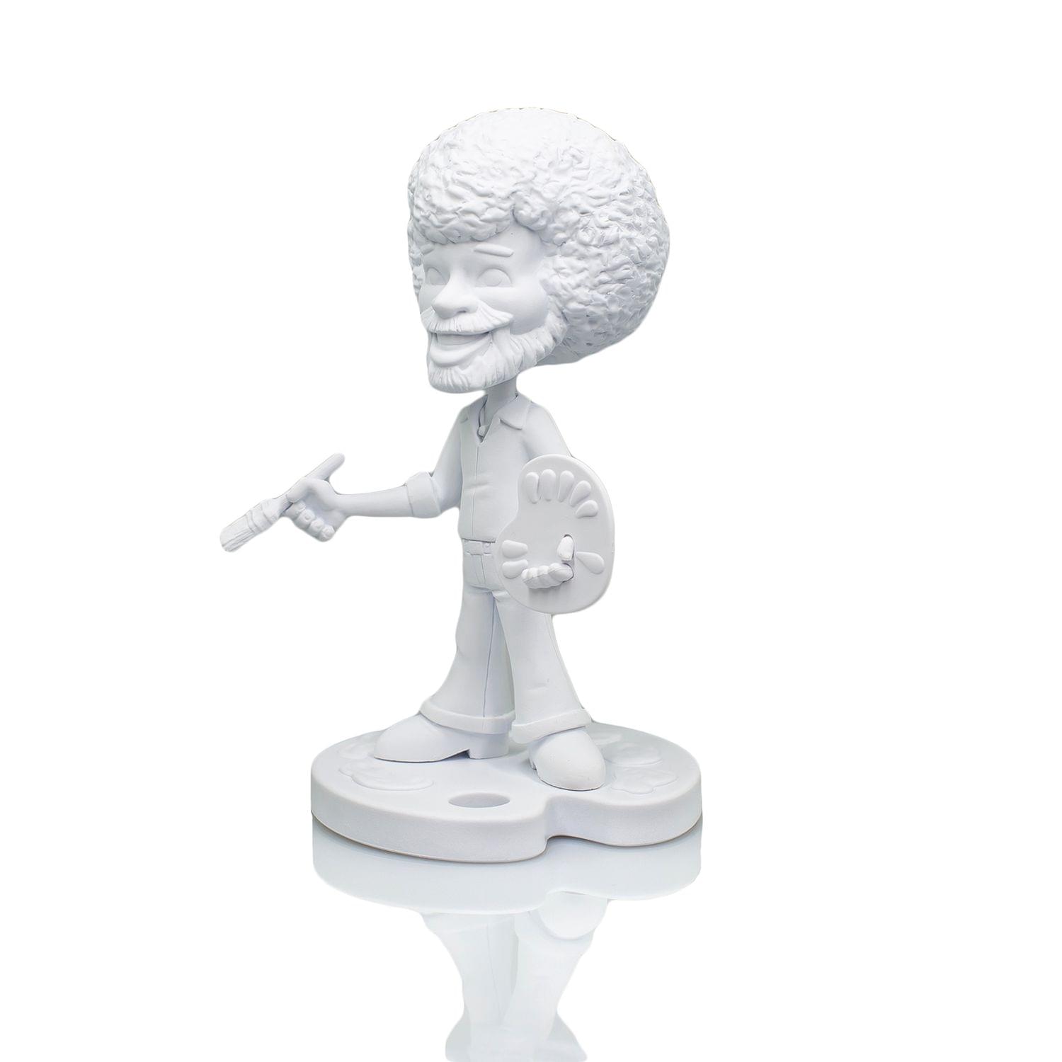 Alt View 1. Toynk - TOONIES "PAINT YOUR OWN" BOB ROSS 6.5" VINYL FIGURE COLLECTIBLE | WHITE VARIANT - White.