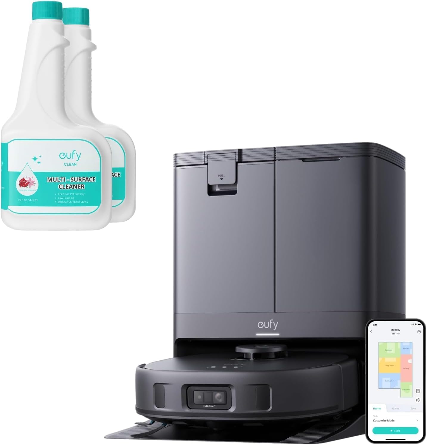 cufy CLEAN  
MULTI-SURFACE CLEANER  
- Leaves a fresh scent  
- Removes dust, dirt, and stains  

cufy  
PULL  

cufy  
Customize Mode