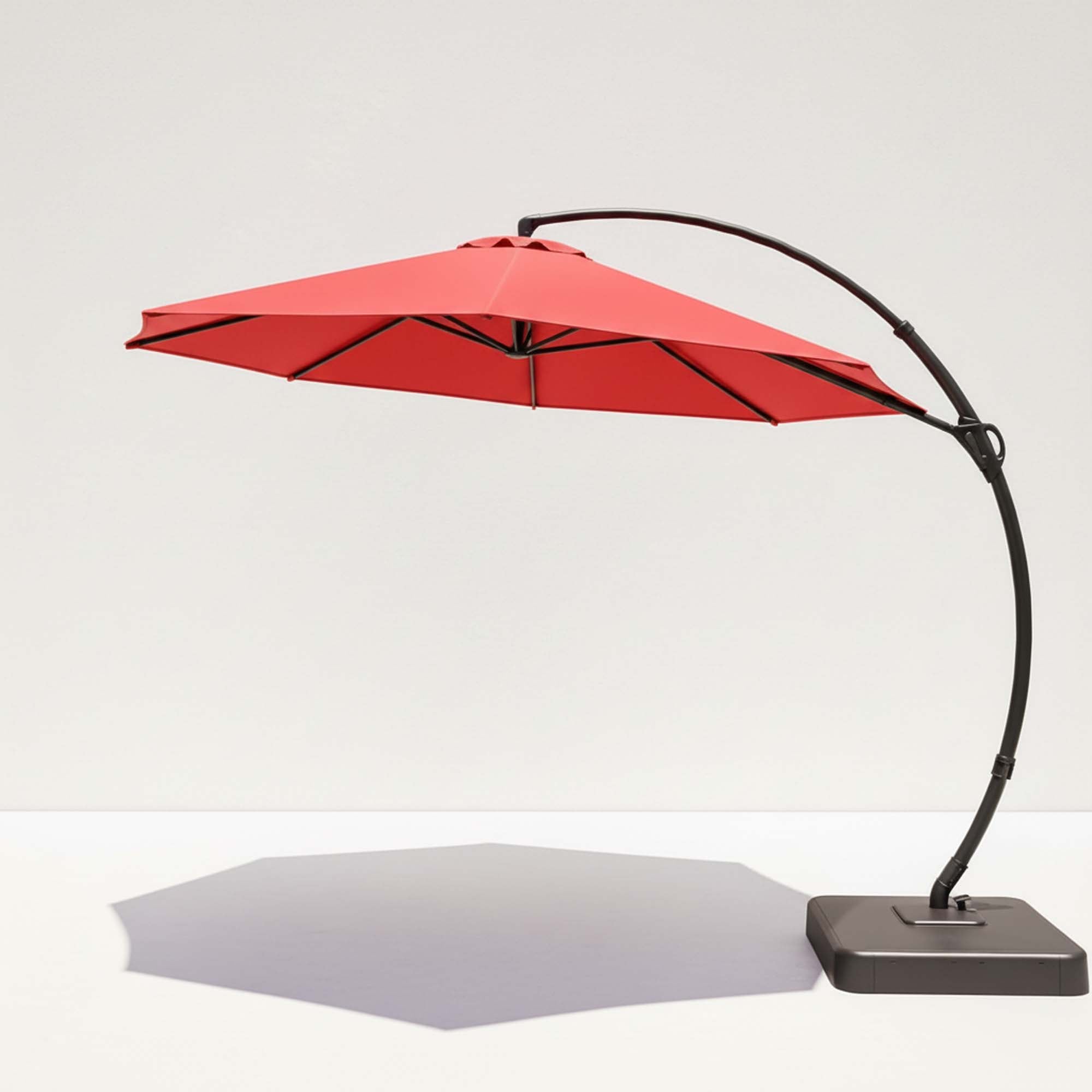 Alt View 3. Boyel Living - 11ft New Brick Red Luxury Cantilever Patio Umbrella UV Protection - Red.