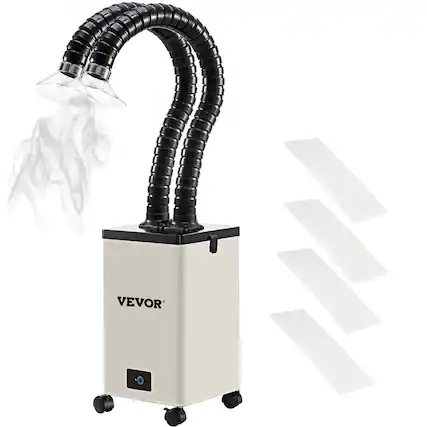 Front. VEVOR - Solder Fume Extractor, 150W 165CFM Soldering Smoke Extractor with 3-Stage Filters, 3 Speed Adjustable Smoke Absorber.