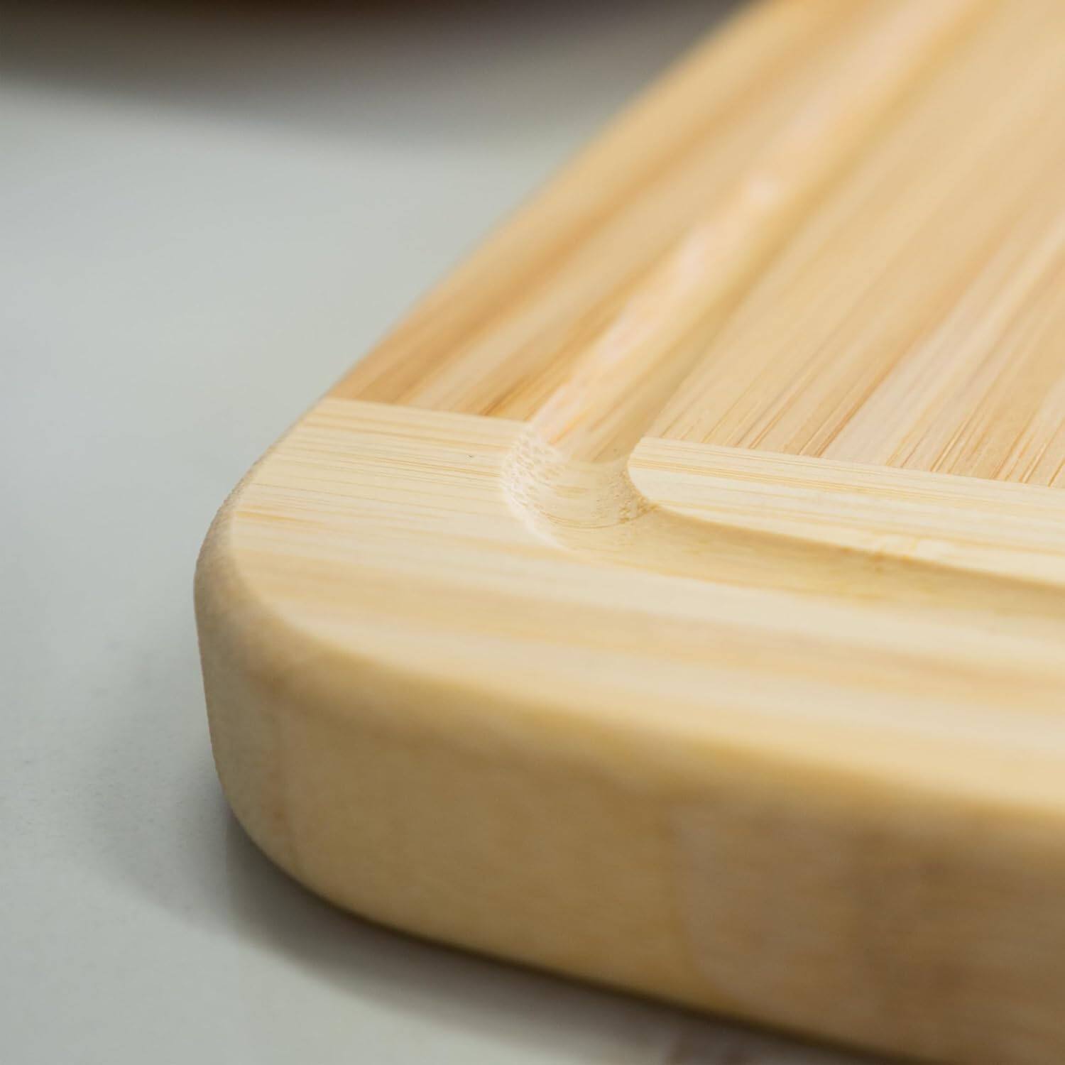 Alt View 9. Escali - Joyce Chen Extra Large Burnished Bamboo Cutting Board, 12x18-Inch - Natural.