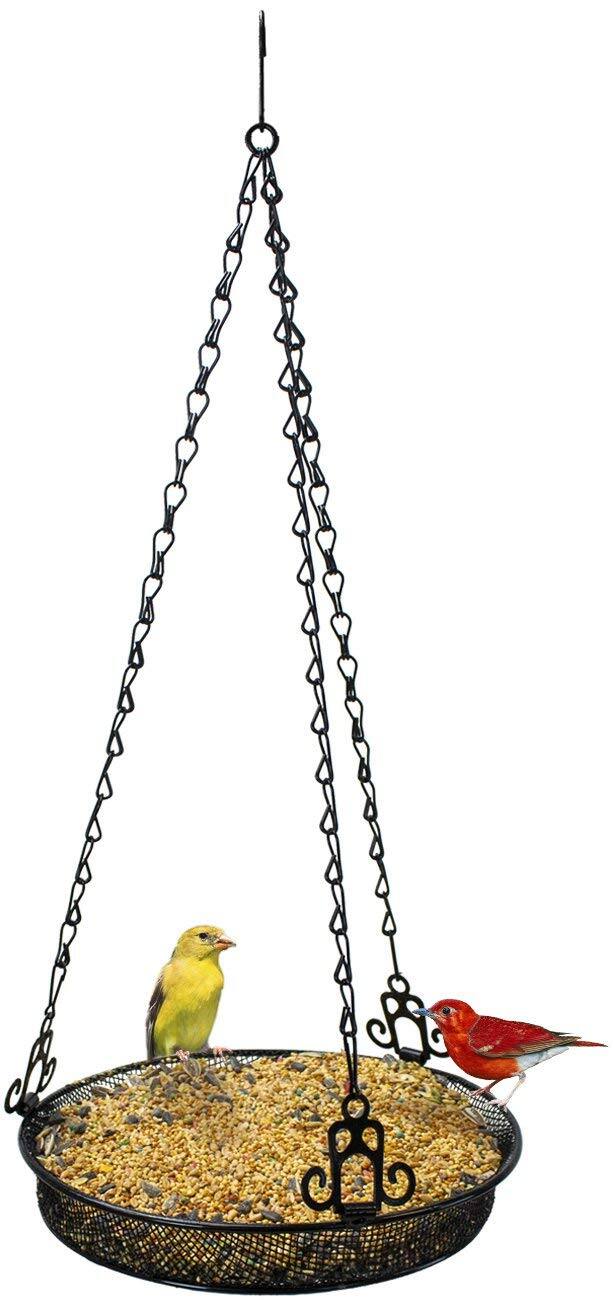 Alt View 3. Sorbus - Sorbus Bird Feeder Hanging Tray, Seed Tray for Bird Feeders, Great for Attracting Birds Outdoors, Backyard, Garden - Black.