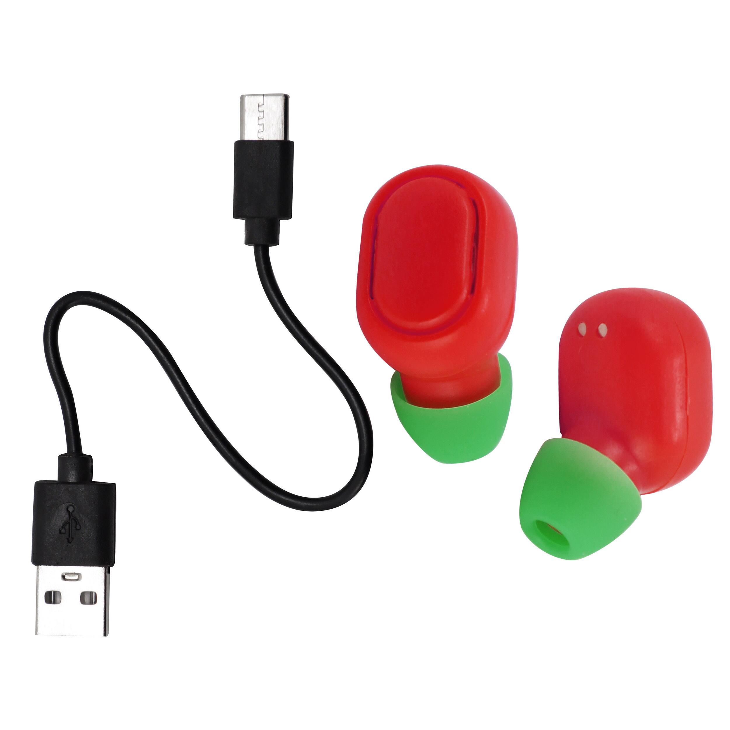 Alt View 2. Nickelodeon - Nickelodeon Ninja Turtles Raph Wireless Bluetooth True Earbuds in Red - Red.
