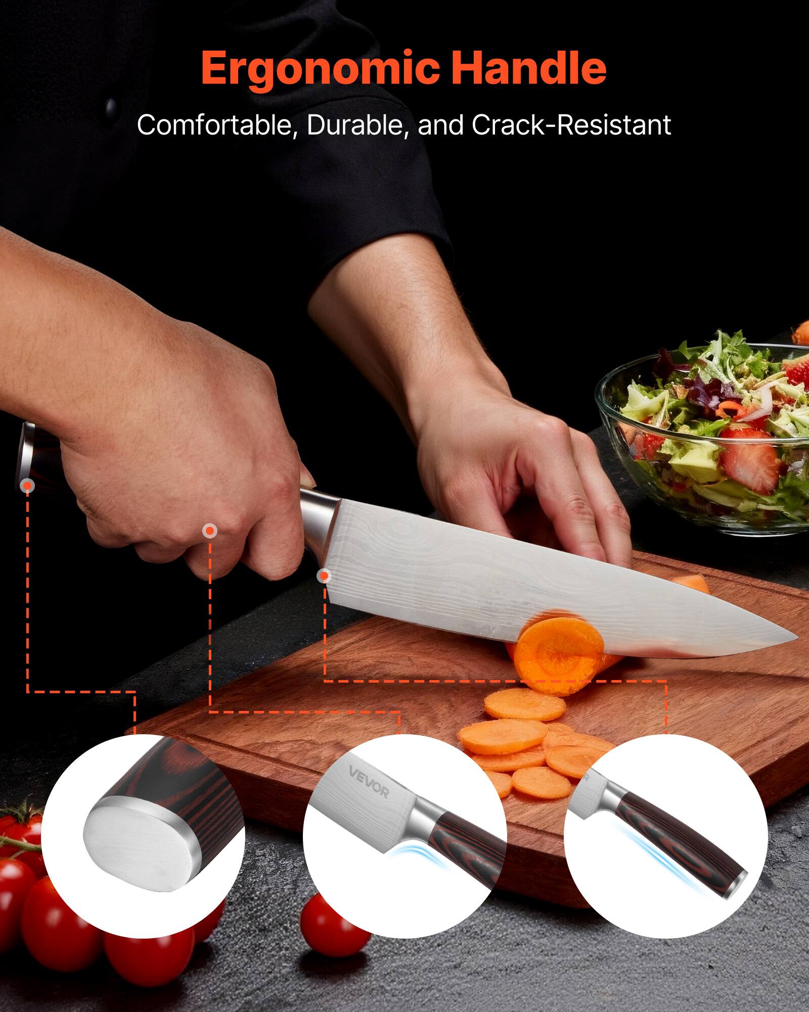 Ergonomic Handle  
Comfortable, Durable, and Crack-Resistant