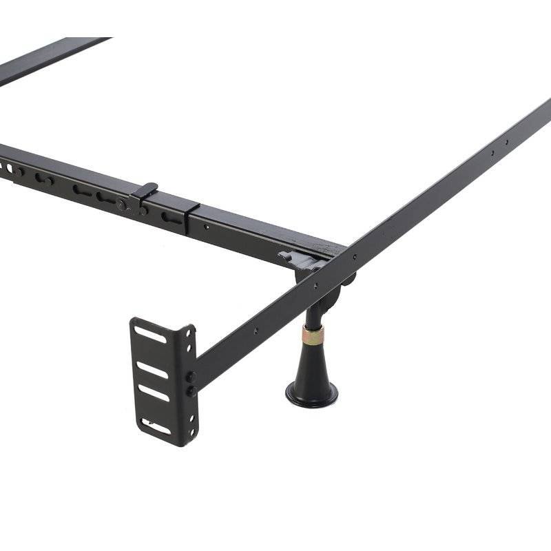 Left. Hivvago - Hivvago Queen/King Adjustable Metal Bed Frame with Headboard Footboard Brackets - Black.