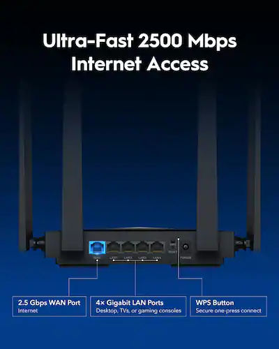 Cudy BE3600 Dual Band Wi Fi 7 Router, Lightning Fast Speeds, 2.5G Multi Gig Connectivity, Far Reaching Coverage Black WR3600H - Best Buy Cudy BE3600 Dual Band Wi Fi 7 Router, Lightning Fast Speeds, 2.5G Multi Gig Connectivity, Far Reaching Coverage Black WR3600H - Best Buy