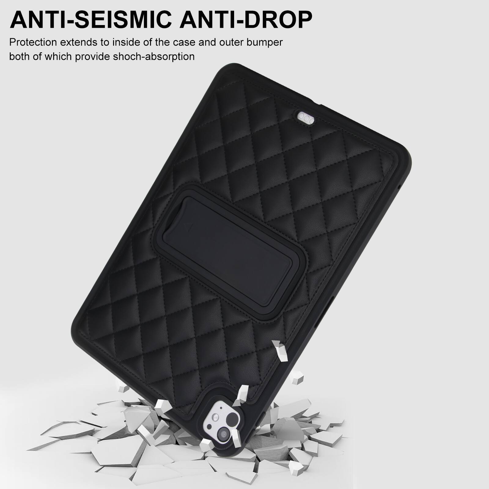 ANTI-SEISMIC ANTI-DROP  
Protection extends to inside of the case and outer bumper both of which provide shock-absorption