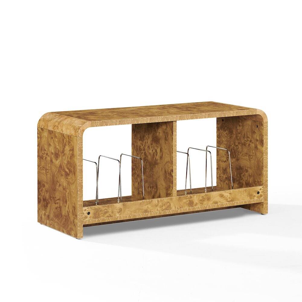 Alt View 2. Crosley Furniture - Ingrid Medium Record Player Stand With Vinyl Storage Maple - Brown.