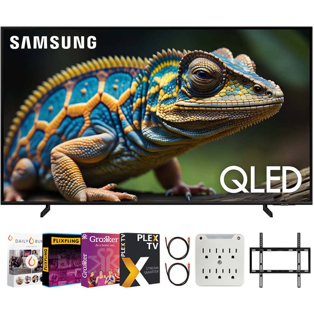 Samsung - 65" Q60D Series QLED 4K Smart TV (2024) with Premiere Movies Streaming 2020 Digital Download + Wall Mount Bundle