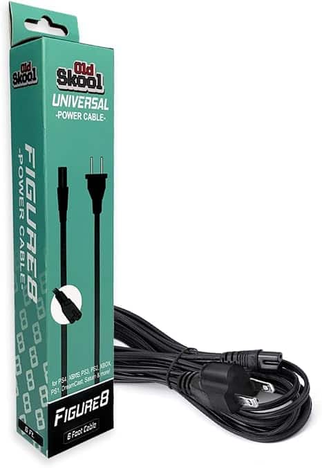 Old Skool - Figure 8 AC Power Cord - Black