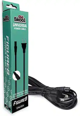 Old Skool - Figure 8 AC Power Cord - Black