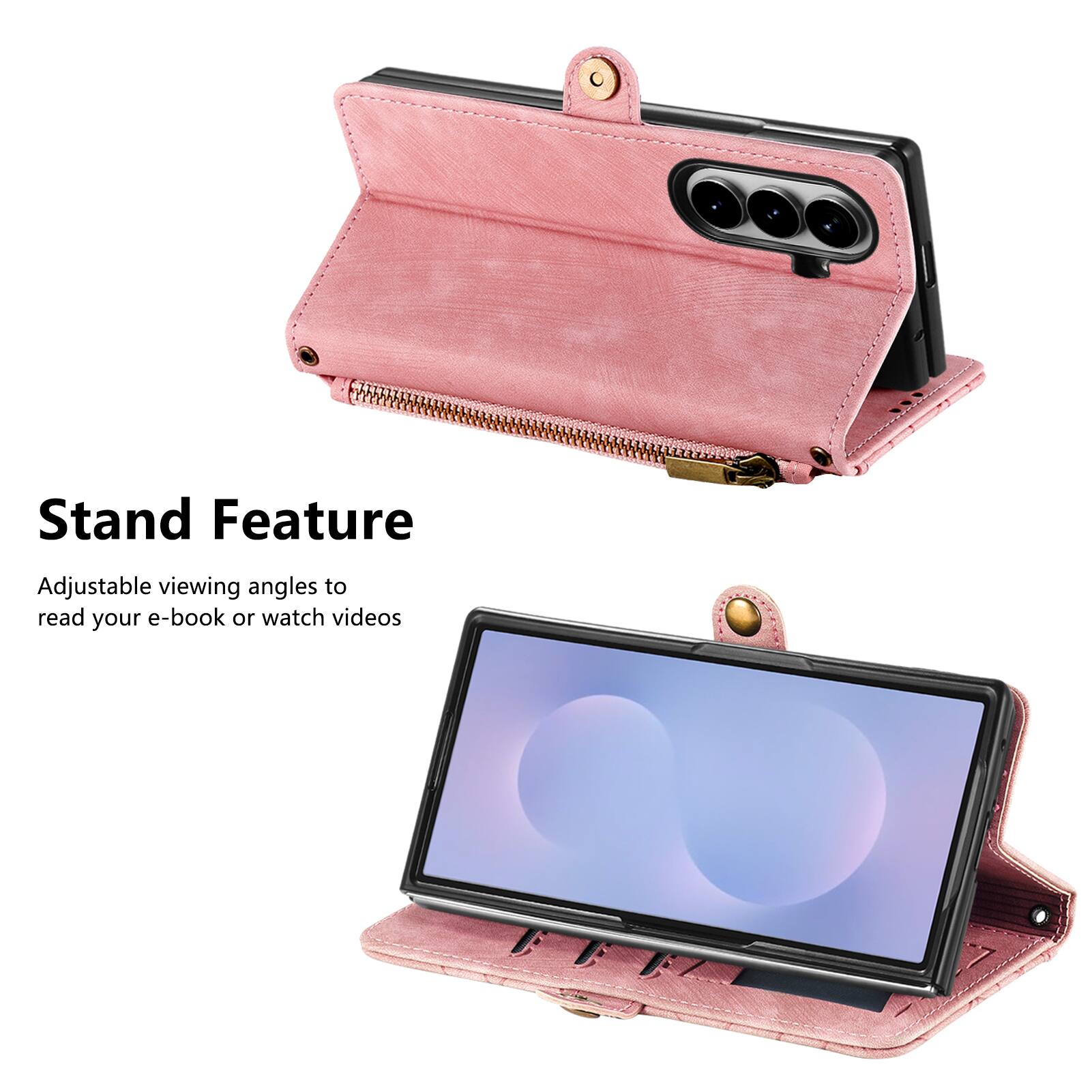 Stand Feature  
Adjustable viewing angles to read your e-book or watch videos