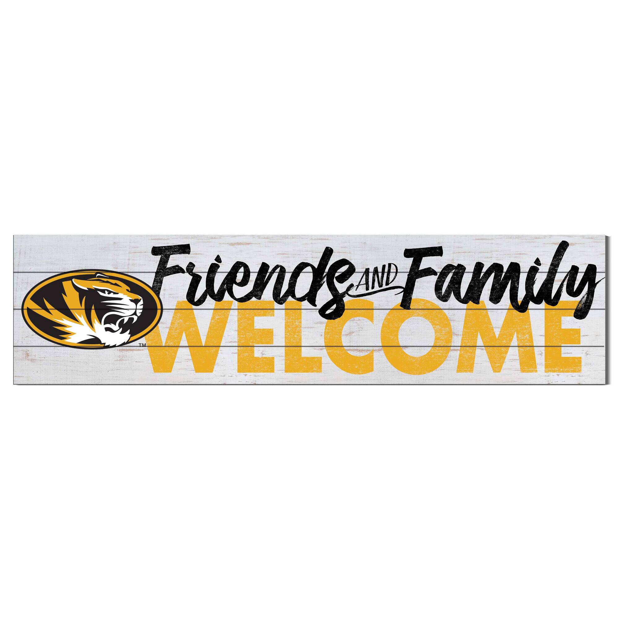 Missouri Tigers 10'' x 40'' Friends & Family Welcome Sign