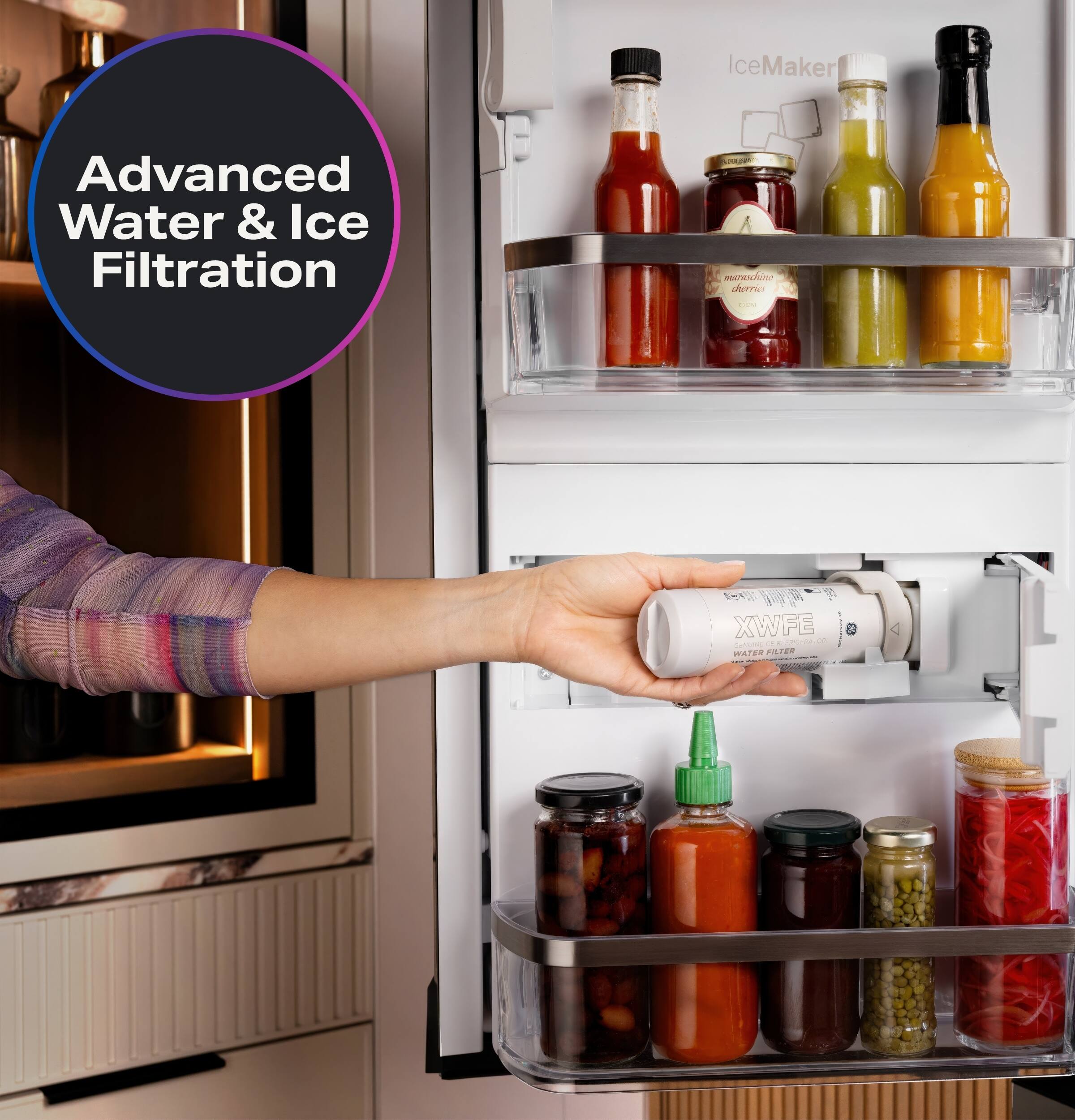 IceMaker  
Advanced Water & Ice Filtration  
maraschino cherries  
131111 VIA you XWFE Creamstime COM SENURE a REFRIGERATOR WATER FILTER M.M.