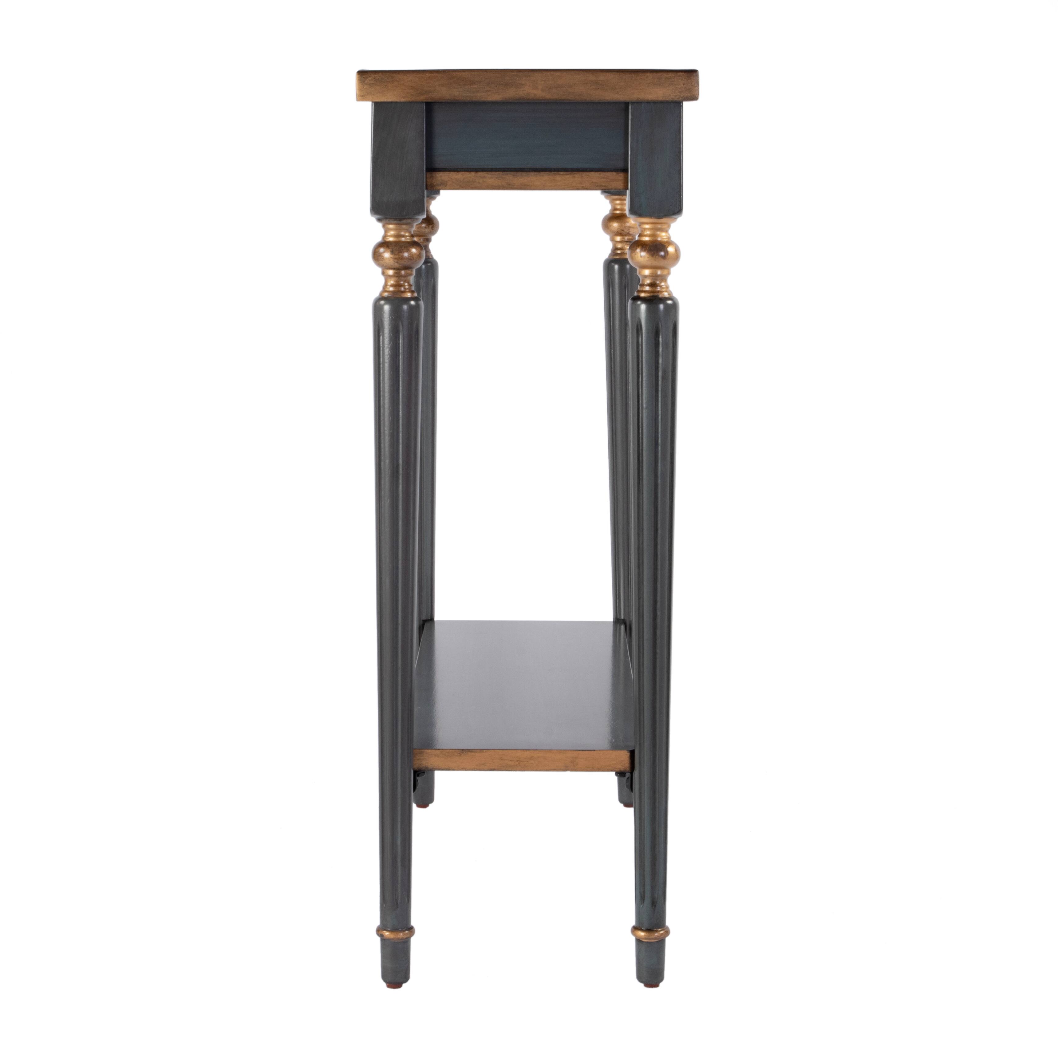Alt View 3. Butler Specialty - Aubrey 29 in. W Rectangular Console Table with Lower Open Shelf - Pastel Blue.