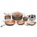 Front. Gotham Steel - 12-Piece Cookware Set - Graphite.